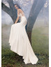 Beaded Cap Sleeves Ivory Satin Wedding Dress Beaded Cap Sleeves Ivory Satin Wedding Dress